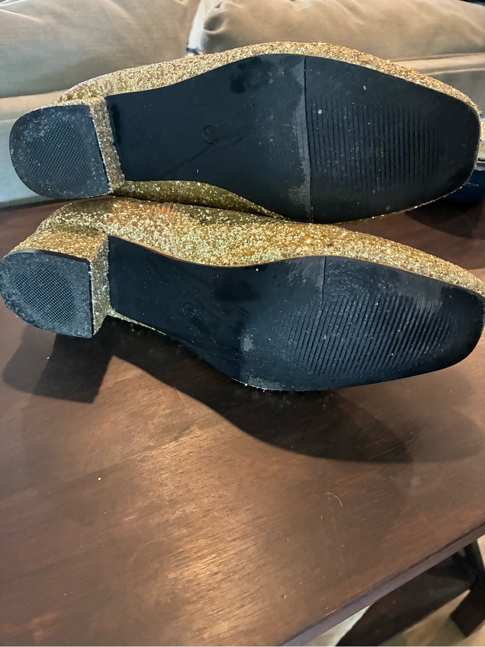 SHEIN Gold Glitter Ankle Booties - Picture 7 of 7
